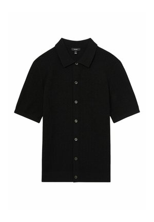 Reiss REGULAR FIT - THAMES TEXTURED BUTTON-THROUGH - Skjorter - black