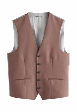 Next TEXTURED REGULAR FIT - Suit waistcoat - brown