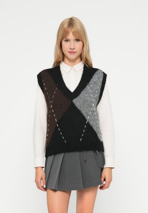VMBLISS V-NECK  - Veste - black/chocolate torte/birch