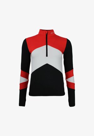 Peak Mountain TECHNIQUE ATHOS - T-shirt à manches longues - noir rouge