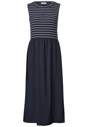 Street One, MIDIKLEID MIT STRUKTURMIX UND KNOPFDETAIL - Robe de jour - darkest blue