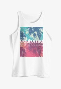 Neverless Débardeur Homme California Dreaming – Palmiers Rétro Summer Party – Coton Doux Slim Fit