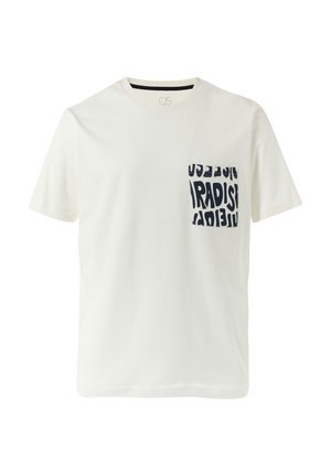 QS, MIT PRINT - T-Shirt print - weiß