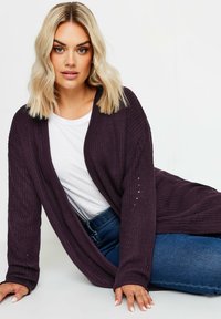 Yours Clothing OPEN FRONT - Kofta - purple