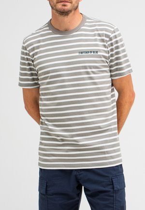 STRIPE - T-shirt print - lt seal grey