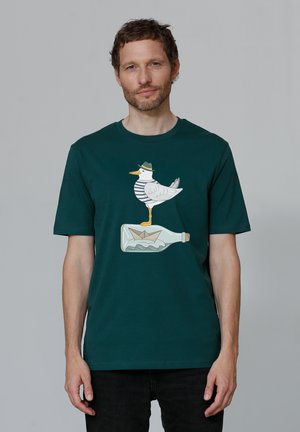 MÖWE MIT HUT - T-Shirt print - glazed green