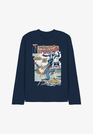 Marvel, SPIDERMAN BLASTED BY BOOMERANG COVER - Long sleeved top - dark blue