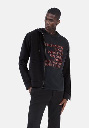 Print T-shirt - black washed