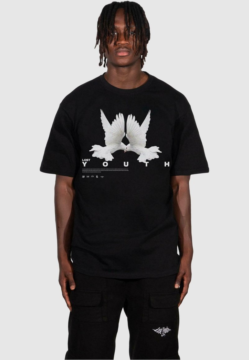 Lost Youth - DOVE - Print T-shirt - black, Enlarge