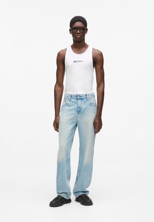 Karl Lagerfeld Jeans Džínsy s rovným strihom - white/blue
