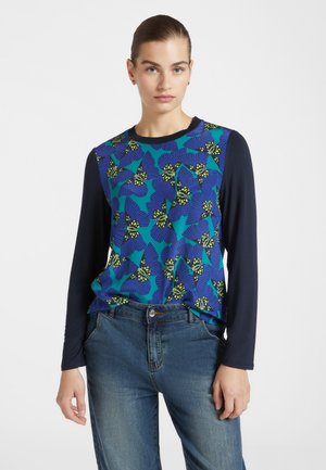 CON STAMPATA - Blouse - blu