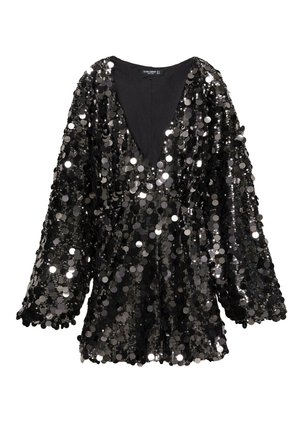 SHORT SEQUINNED - Koktélruha / Partiruha - dark grey