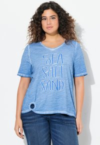 Ulla Popken Camiseta estampada - skyline blue