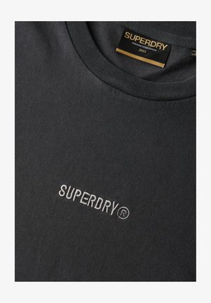 Superdry & Co, MICRO LOGO - T-shirt basic - washed black