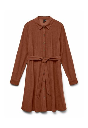 Vero Moda, VERO MODA KLEID VMVILJA KURZES KLEID - Robe chemise - tobacco brown