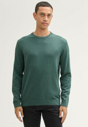 TOM TAILOR Pulóver - green dust melange