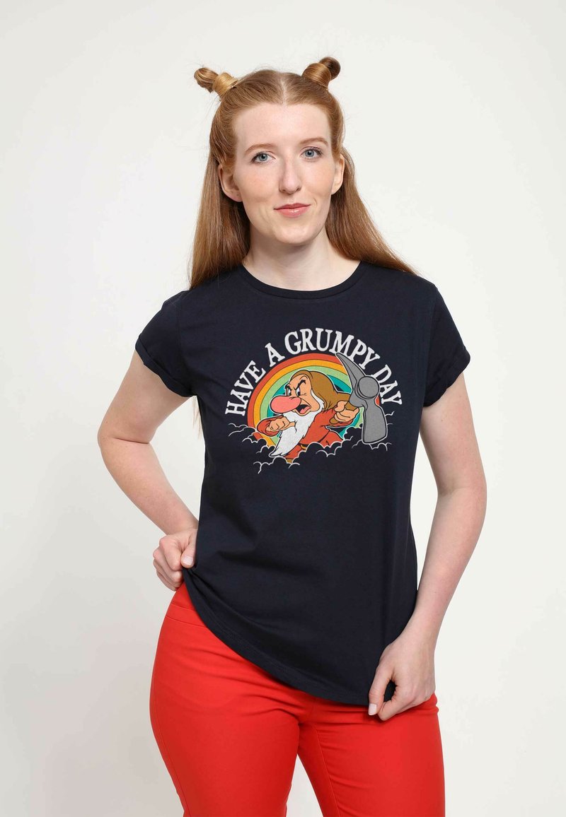 Henry Tiger SNOW WHITE GRUMPY DAY - Camiseta estampada - navy blue