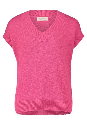 MIT V-AUSSCHNITT - T-shirt basic - fuchsia rose