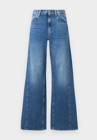 NARJA PANTS - Wide Leg - medium blue