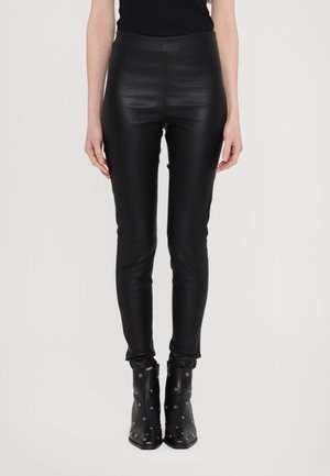 STUDIO ID GIGI STRETCH LEGGINGS - Leren broek - black