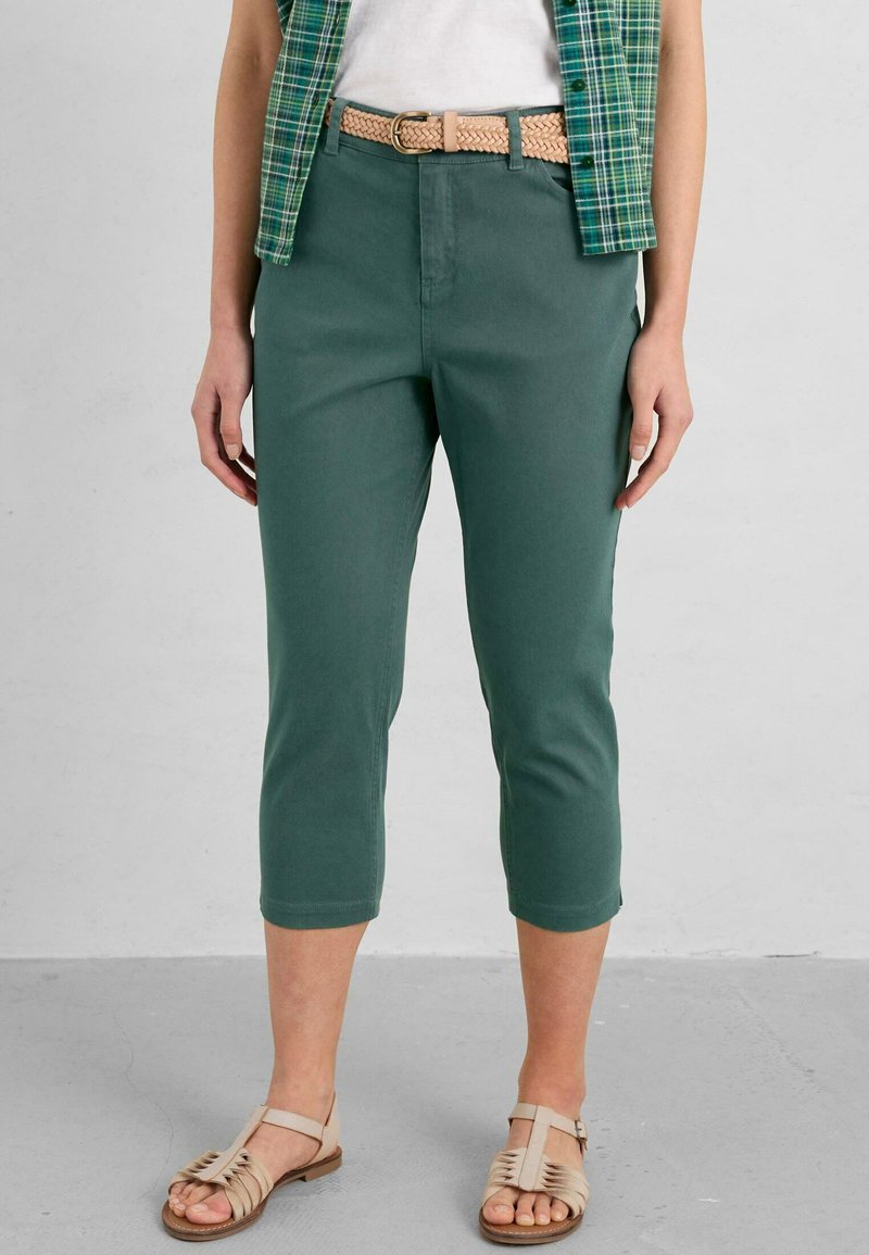 Seasalt Cornwall ALBERT QUAY CROPS Jean slim dark lichen/vert