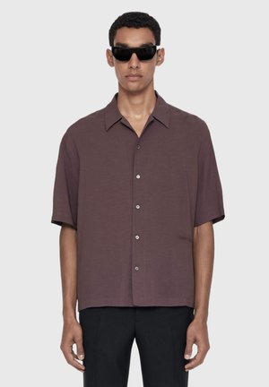 AllSaints, ARCHER SS SHIRT - Shirt - deep mauve purple