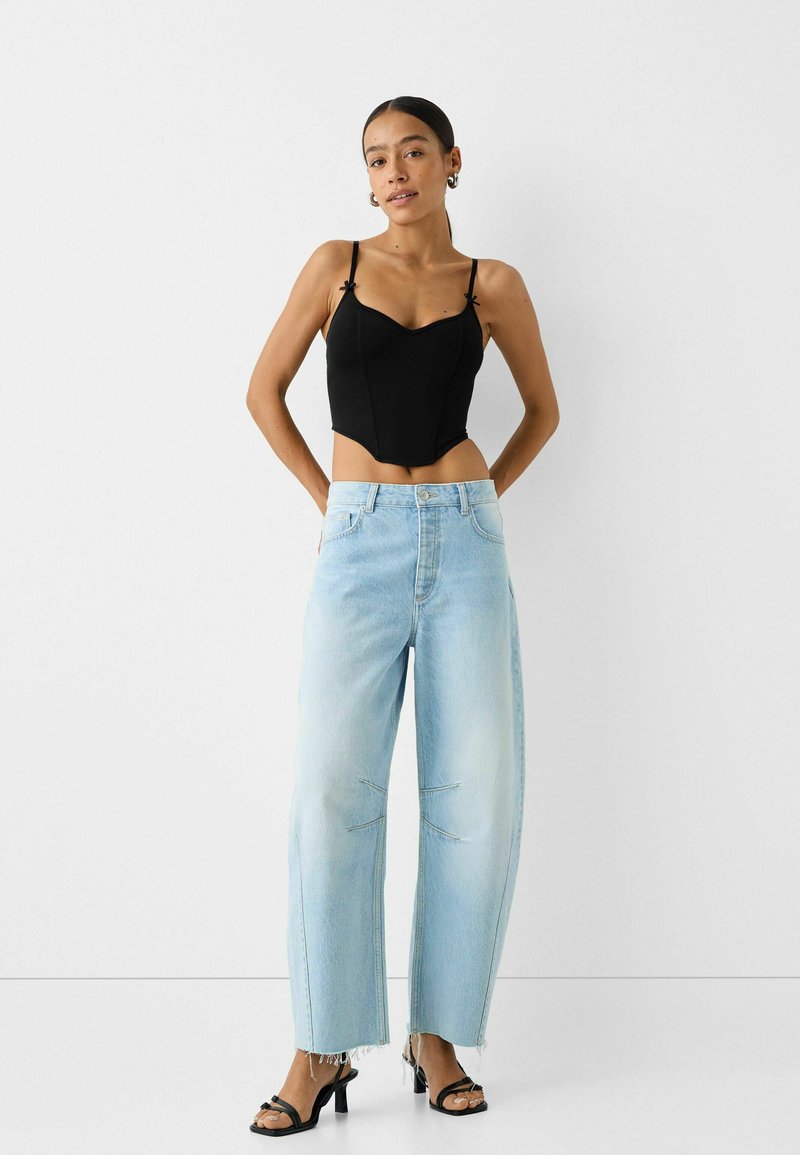 Bershka Top zwart Bershka Top zwart
