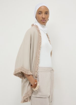 Calliope KIMONO FRANGE  - Giacca leggera - sabbia medio