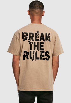 BREAK THE RULES 2 ACID WASHED - T-Shirt print - unionbeige