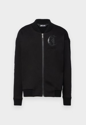 Just Cavalli FLEECE KNIT - Bomber stiliaus striukė - black