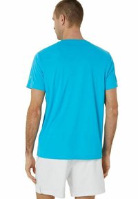 ASICS COURT GRAPHIC - Camiseta estampada - digital aqua brilliant white