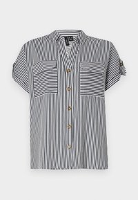 VMBUMPY NOOS - Button-down blouse - india ink/snow white