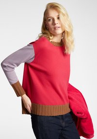 Elena Mirò COLOUR BLOCK - Maglione - rosso