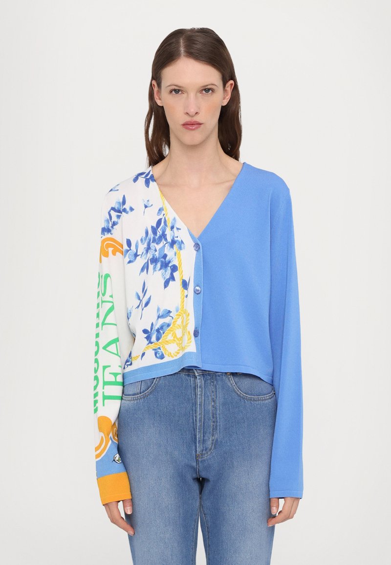 MOSCHINO JEANS SEASON SPECIALS - Adīta jaka - multi light blue