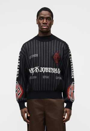FOOTBALL SWEATER - Svetrík - black/grey