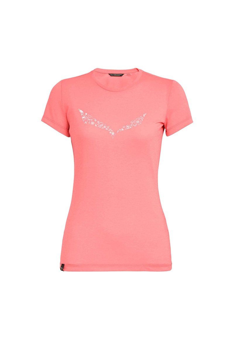 Damen Sportbekleidung | Salewa T-Shirt print pink - OC25839 Damen Sportbekleidung | Salewa T-Shirt print pink - OC25839