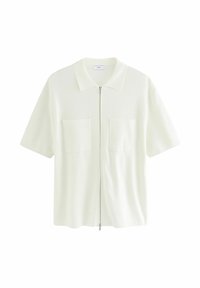 REGULAR FIT - EDIT SHORT SLEEVE PREMIUM ZIP-THROUGH 
 - Chemise - ecru white