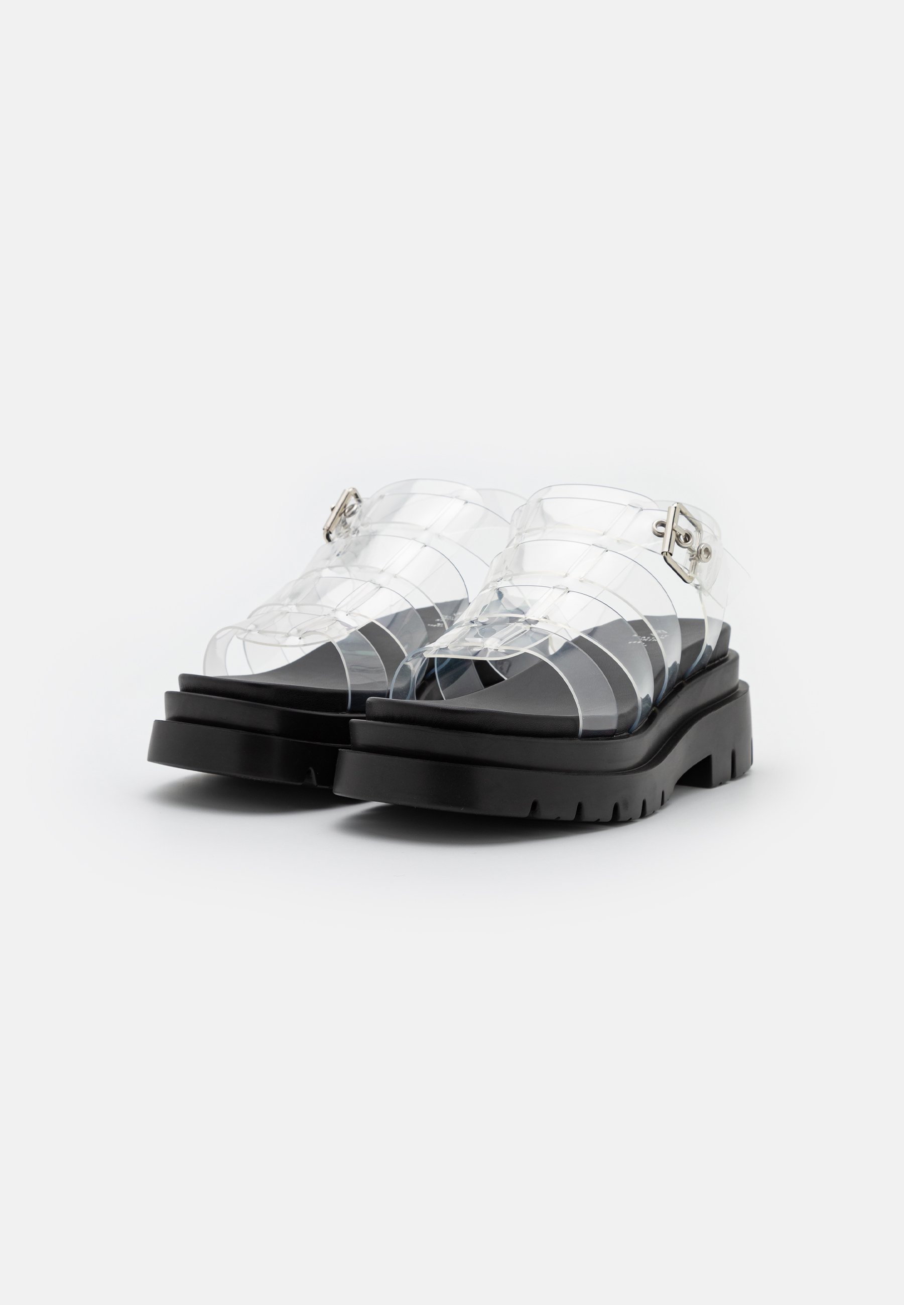 platform clear sandals