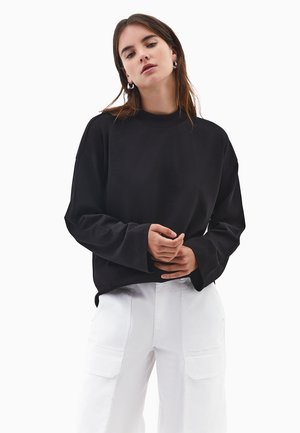 Langærmet T-shirt - black
