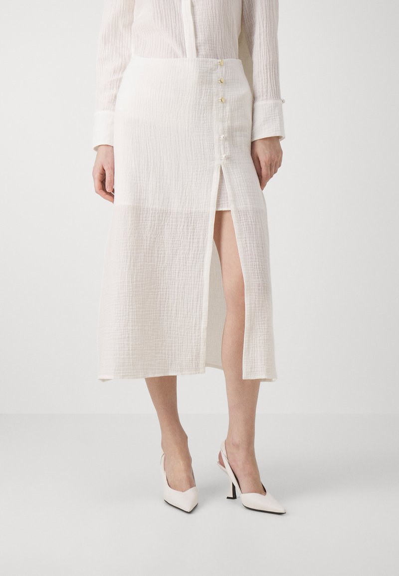 Mother of Pearl A-linjainen hame - white