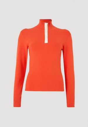 HALF ZIP LONG SLEEVE - Pulóver - coral red