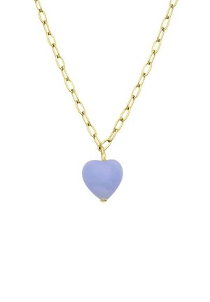 MET HART BLAUWE AGAAT - Ketting - gold-coloured