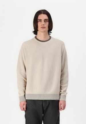 SLHBRION CREW NECK - Strikkegenser - oatmeal
