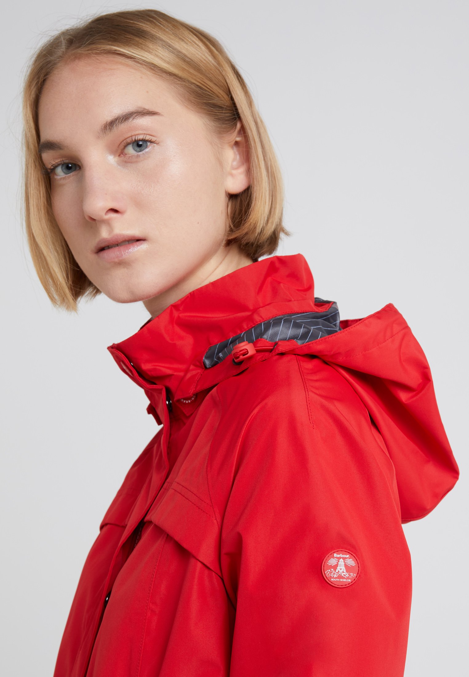 barbour dalgetty jacket red