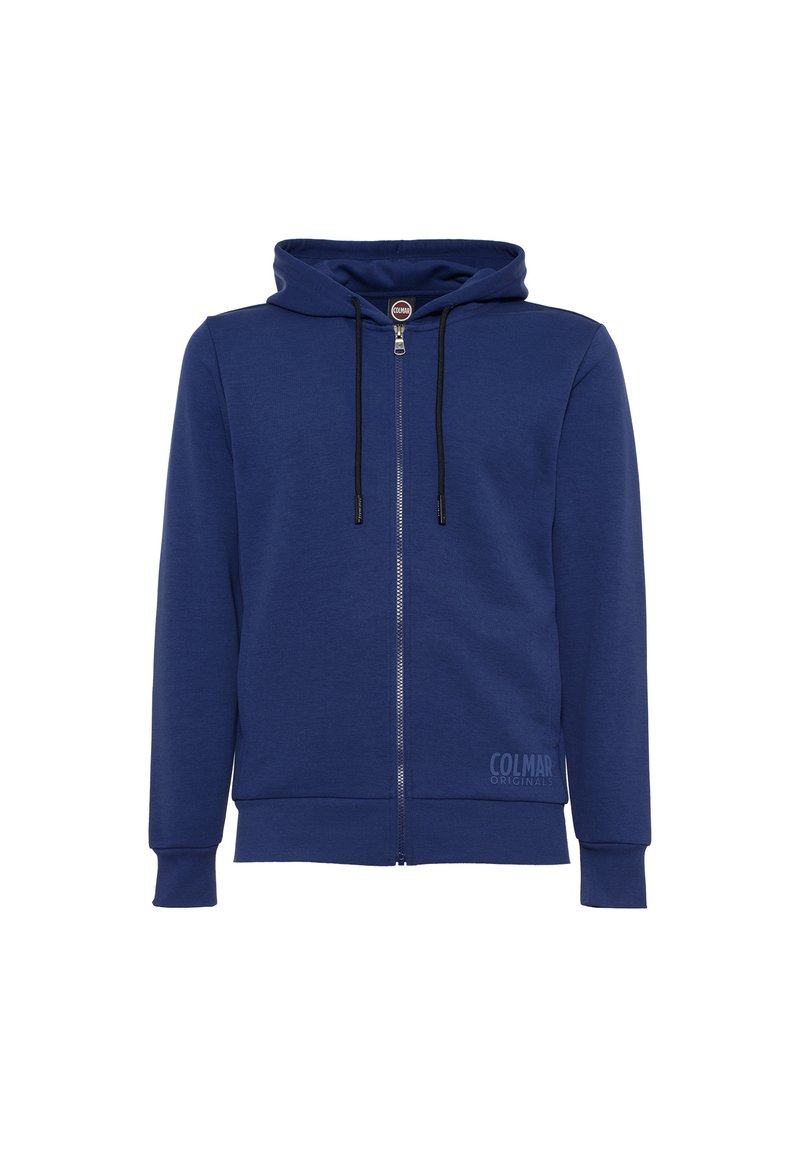 Felpa Con Zip Colmar Uomo – Blu, Regolare, In Cotone Felpato, Ideale Per L'inverno