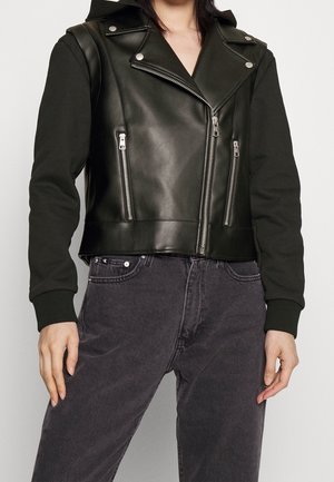 Kunstlederjacke - black