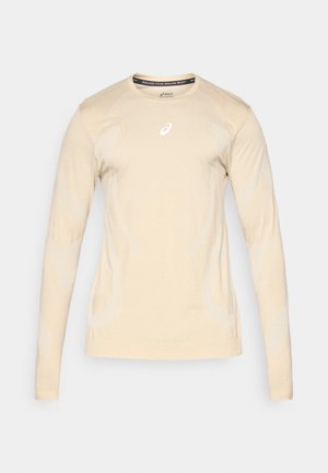 ASICS ROAD SEAMLESS TOP - Long sleeved top - cream