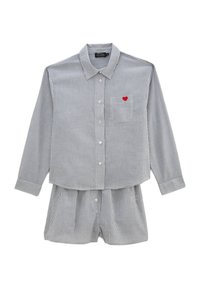 Monoprix RAYÉ AVEC COEUR BRODÉ EN VOILE DE SET - Pyjama - marine