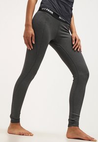 Stretch leggings i mörkgrått tyg, med hög midja och "IVYPARK"-logotyp, samt en figurnära design, slät yta och ankel-lång längd.