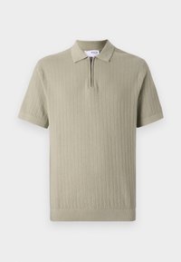 SLHCRAN STRUCTURE HALF ZIP - Polo majica - iceberg green